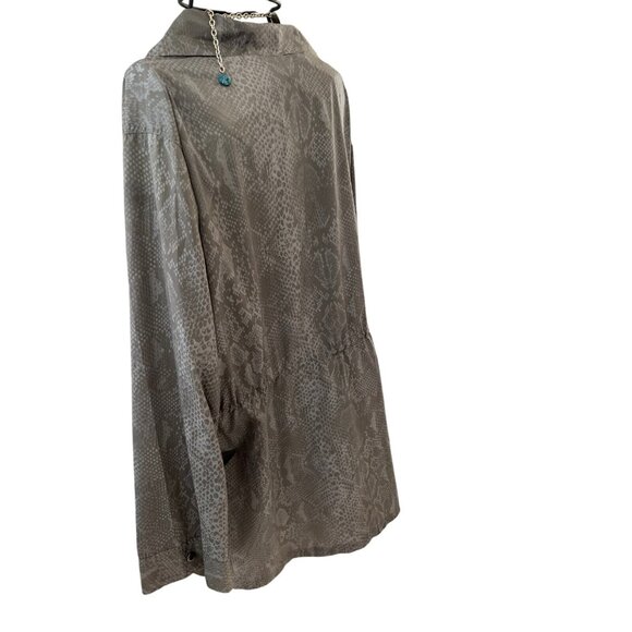 Simply Vera Vera Wang M Animal Print Jacket Gray - Picture 9 of 14